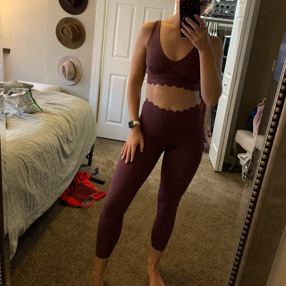 Plum bra/leggings set